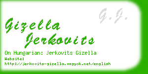 gizella jerkovits business card